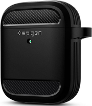 spigen rugged armor case for airpods matte black photo