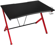 nitro concepts d12 gaming desk black red photo