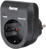 hama 108878 overvoltage protection adapter black photo