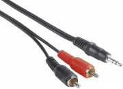 hama 205107 audio connecting cable 2 rca male plugs 35 mm male plug stereo 5 m photo