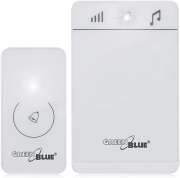 wireless doorbell transmitter receiver 52 melodies white greenblue gb111 w photo