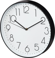 hama 186389 elegance wall clock diameter 30 cm quiet black white photo