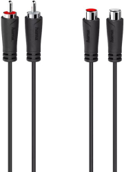 hama 205259 audio extension cable 2 rca m plugs 2 rca f 15 m photo
