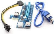 QOLTEC 55501 RISER PCI-E 1X – 16X USB 3.0 SATA/ PCI-E 6PIN
