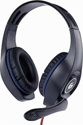 gembird ghs 05 b gaming headset with volume control blue black 35 mm photo