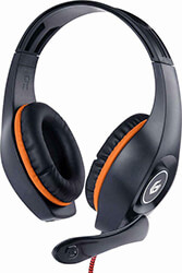 gembird ghs 05 o gaming headset with volume control orange black 35 mm photo