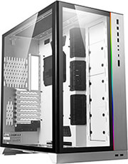 case lian li pc o11 dynamic xl rog certified mid tower tempered glass white photo