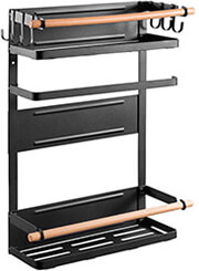 maclean mc 910 magnetic shelf for a fridge washing machine black 12kg max