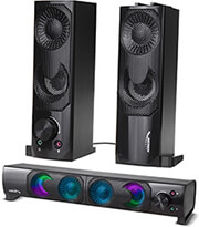 audiocore ac955 2 in 1 pc speakers or soundbar rgb led backlight photo