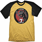 wolfenstein raglan t shirt 7 to go yellow size s photo