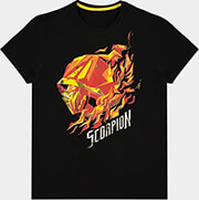 t shirt mortal kombat scorpion flame size xl photo