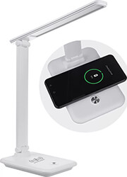 maclean mce616 w led desk lamp dimmable wireless charger 450lm white