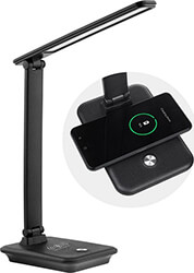 maclean mce616 w led desk lamp dimmable wireless charger 450lm black