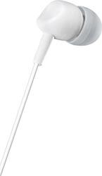 hama 184140 kooky headphones in ear microphone cable kink protection white photo