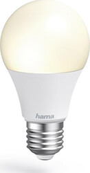 hama wlan led lamp e27 10w dimmable bulb for voice app control white photo
