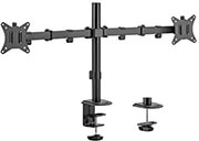 gembird ma d2 01 adjustable desk 2 display mounting arm tilting 13 27 up to 7 kg