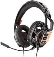 gaming headset plantronics rig 300 microphone black gold photo