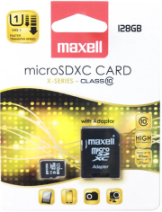 memory card maxell micro sdxc 128gb class 10 adapter photo