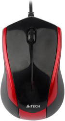 a4tech mouse n 400 2 v track padless black red usb photo