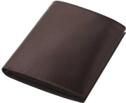 genuine leather rfid wallet brown