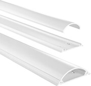 hama 220984 cable duct self adhesive semicircular 100 x 7 x 21 cm pvc white photo