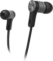 hama 184135 intense headphones in ear microphone flat ribbon cable black photo