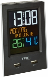 tfa 60253701 charge it wireless alarm clock photo