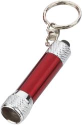 arcas 30700002 aluminium 3 led torch light with key chain red photo