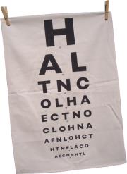 tea towel in tube eye chart design photo