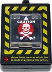 self destruct button key chain black photo