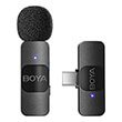 BOYA BY-V10 WIRELESS LAVALIER MICROPHONE FOR ANDROID MINI LAPEL USB-C CONNECTION