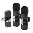 BOYA BY-V20 WIRELESS 2-PERSON LAVALIER MICROPHONE FOR ANDROID MINI LAPEL USB-C CONNECTION