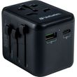 VERBATIM 49544 UTA-02 UNIVERSAL TRAVEL ADAPTER 100-250V UE, USA, JAPAN, AUSTRALIA UK+1X USB/1X USB-