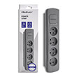 qoltec power strip 4 sockets 18m grey photo