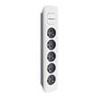 qoltec power strip 5 sockets 18m white grey photo