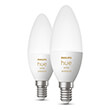 philips hue led lamp e14 2 pack 52w 320lm white ambiance photo