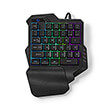 nedis gkbds110bk wired gaming rgb keyboard single handed cable length usb type a 160m photo