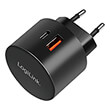 logilink pa0274 dual usb fast charging socket adapter 1x usb c pd 1x usb a qs 20w black photo