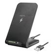 logilink pa0315 smartphone stand with wireless charging function 2 coils 15w black photo