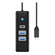 orico pwc2u c3 015 bk ep hub adapter usb c to 2x usb 30 usb c 5 gbps 015m black photo