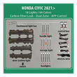 DIQ AMBIENT HONDA CIVIC MOD.2021> (DIGITAL IQ AMBIENT LIGHT HONDA CIVIC MOD. 2021>, 18 LIGHTS)