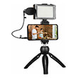 PULUZ LIVE BROADCAST KIT TRIPOD MOUNT + LED LAMP + MICROPHONE + PHONE CLAMP