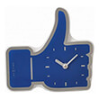 nextime clock 5185bl mini thumbs up 205x21 wall blue silver photo