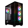 CASE KOLINK UNITY ARENA ARGB MIDI TOWER SHOWCASE - BLACK E-ATX 420MM CLEARANCE WITH 4 ARGB FANS