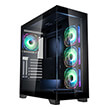 CASE KOLINK UNITY PEAK ARGB MIDI TOWER SHOWCASE - BLACK ATX 400MM CLEARANCE WITH 4 ARGB FANS