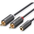 UGREEN 3.5MM TO 2 X RCA AUDIO CABLE AV102 1M GREY