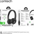 lamtech extra bass stereo headphones with mic black lam020724 photo
