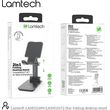 lamtech 2in1 folding desktop stand for smartphones and tablets black lam111689 photo