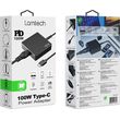 lamtech type c power adapter 100w lam113423 photo