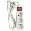 LAMTECH POWER STRIP WITH SWITCH 3 OUTLETS WHITE 1.5M LAM023688